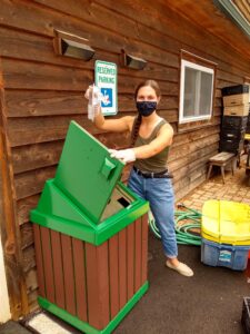 Bear-proof recycling bin