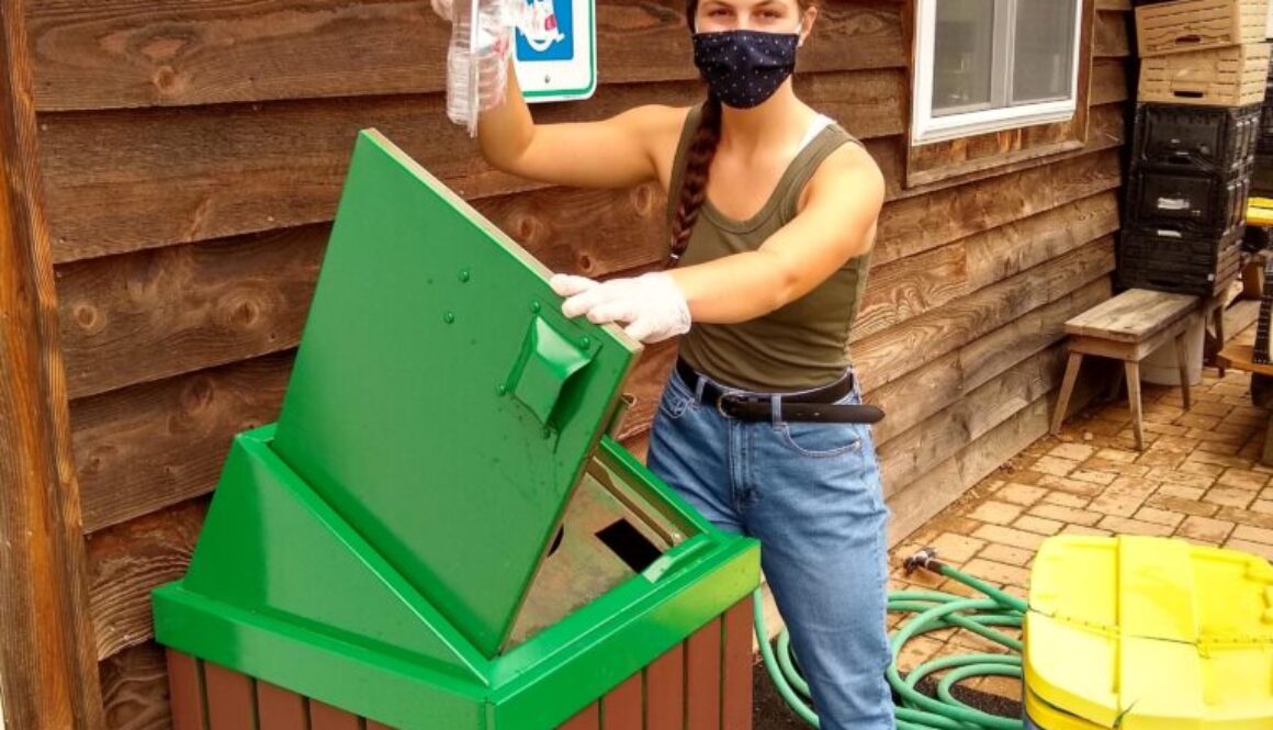Bear-proof recycling bin
