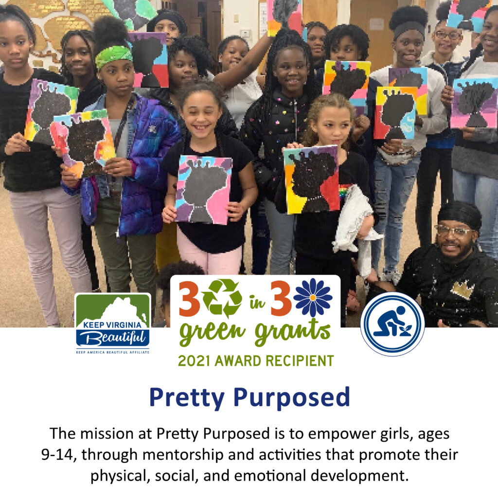 Children with artwork