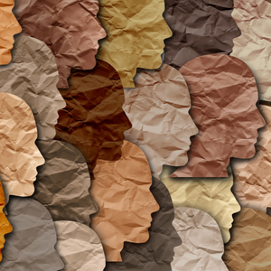 Paper art of black and brown silhouettes 