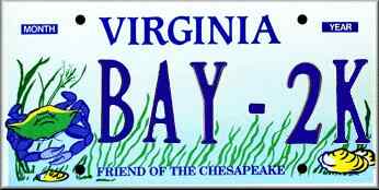 Chesapeake Bay Restoration Fund Virginia License Plate