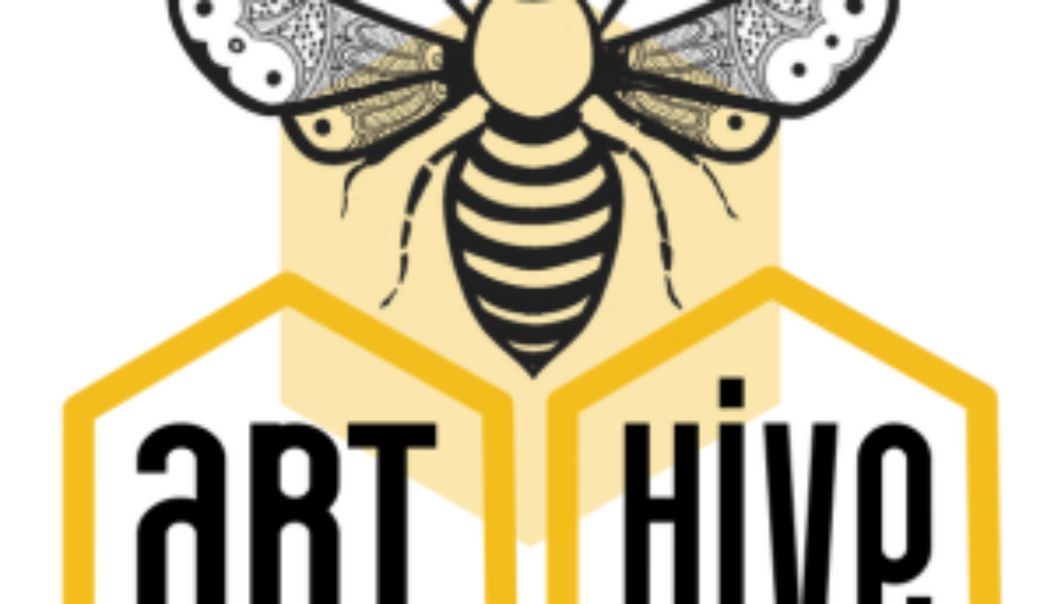 Art Hive logo with drawn bee