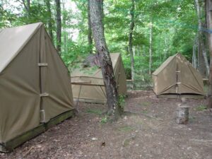 Boy Scouts camping area with tents