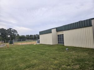 Baseball fields next to the Chincoteague Center