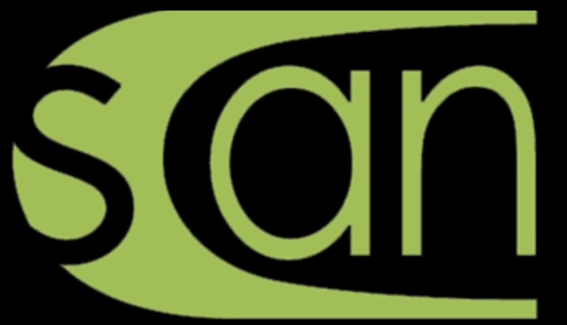 Green and black logo for Scottsville Center for Arts and Nature